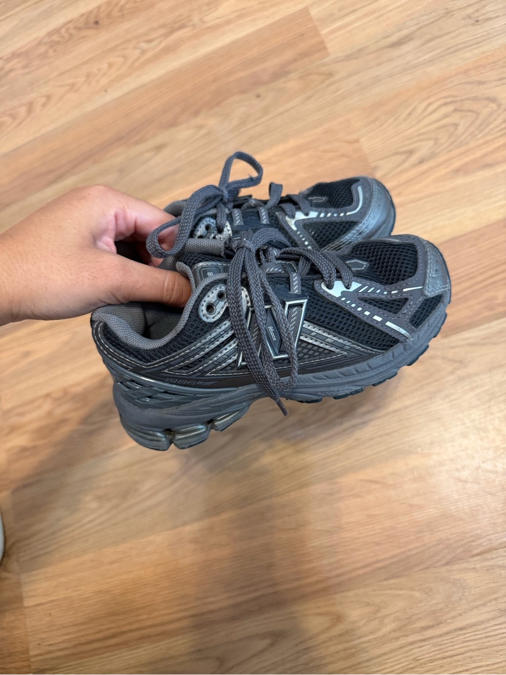 New Balance Black and Gray Kids' Running Sneakers